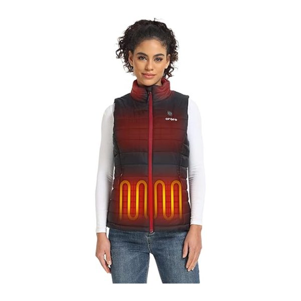 ORORO Women's Lightweight Heated Vest with Battery Pack